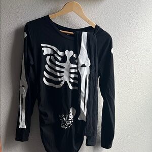 Pregnant Black Skeleton costume set